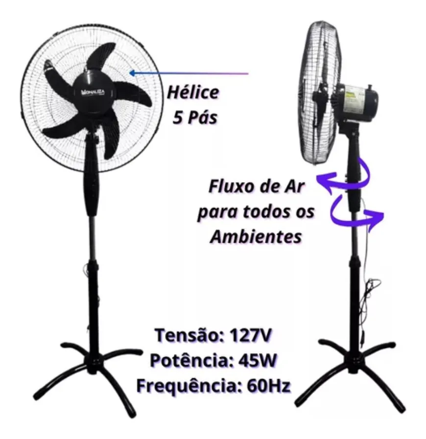 Ventilador Monaliza 40cm 45w
